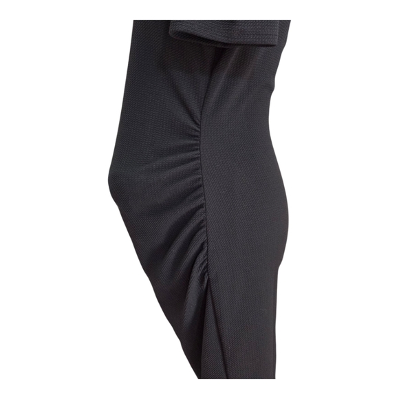 Motherhood Maternity Black Sheath Dress Wirh Peek A Bio Sleeve Size Med - Picture 3 of 6